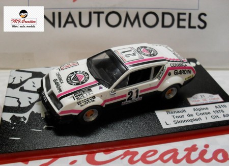 Renault   Alpine  A310  Tour de Corse  1976  L. Simonpieri  /  CH. Alberti  Ref. RS24 tarif  75  euros