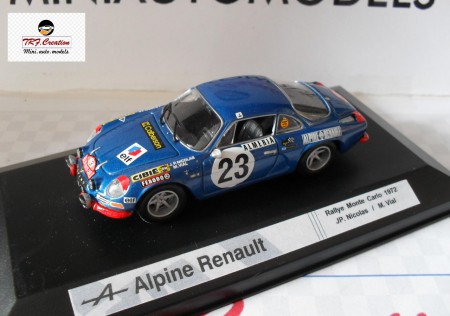 Renault   Alpine A110   Rallye  M. Carlo  1972  JP. Nicolas  /  M. VIal   Ref. RS 13 tarif 50 euros