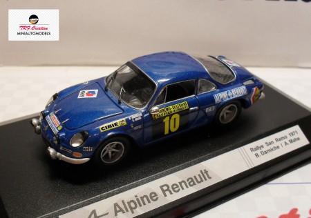 Renault   Alpine A110   Rallye  San Remo  1971  B. Darniche  /  A. Mahe  Ref. RS 02  tarif  50 euros